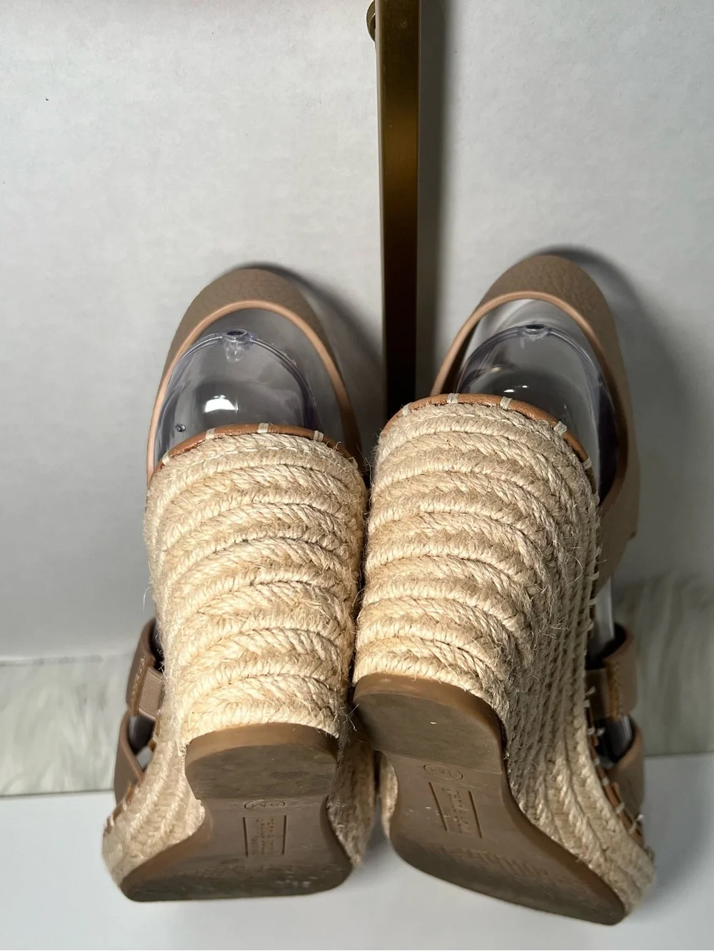 Kenneth Cole Gentle Souls Metallic Gold Wedge Sandals
